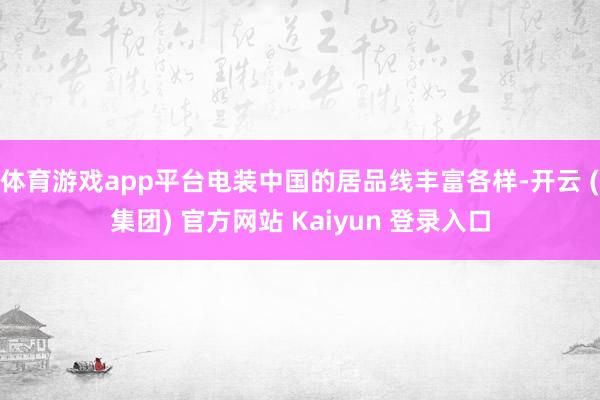   体育游戏app平台电装中国的居品线丰富各样-开云 (集团) 官方网站 Kaiyun 登录入口