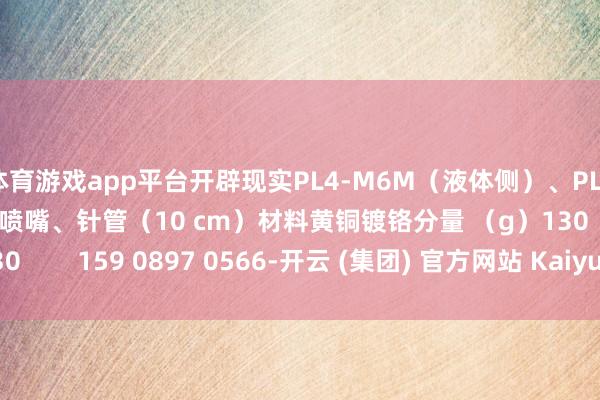   体育游戏app平台开辟现实PL4-M6M（液体侧）、PL6-M6M（空气侧）、喷嘴、针管（10 cm）材料黄铜镀铬分量 （g）130        159 0897 0566-开云 (集团) 官方网站 Kaiyun 登录入口