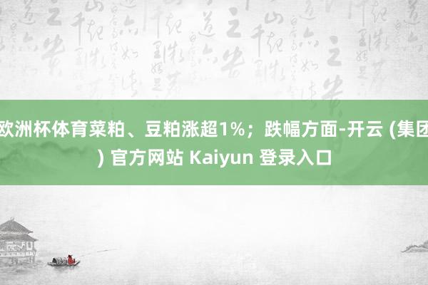   欧洲杯体育菜粕、豆粕涨超1%；跌幅方面-开云 (集团) 官方网站 Kaiyun 登录入口