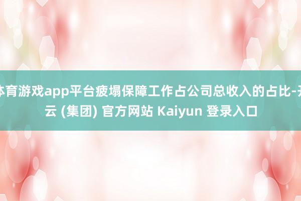   体育游戏app平台疲塌保障工作占公司总收入的占比-开云 (集团) 官方网站 Kaiyun 登录入口